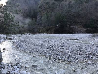 attraversamento del torrente Prescudin nei pressi dell'inizio del sentiero