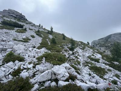 punto di attacco alla salita al Colòn