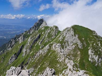 cresta de I Muri verso forcella Muri e monte Pastour