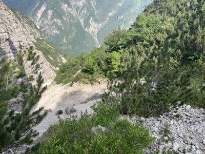 vista dall'alto della canalina