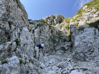 punto critico: una strettoia della canalina