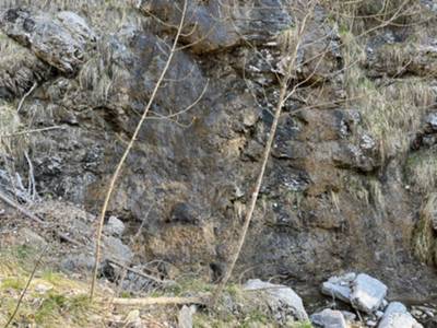 prima acqua disponibile nei pressi della confluenza con vecchio sentiero