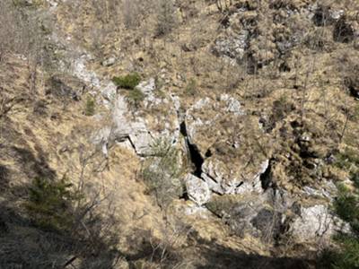 passaggio in alto sopra torrente Inglagna