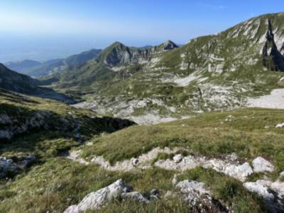 canalina di risalita a forcella dei Furlani