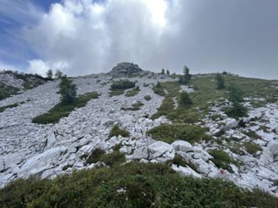 punto di attacco alla salita al Colòn