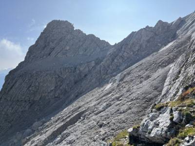 discesa su versante Nord da Forcella val del Drap