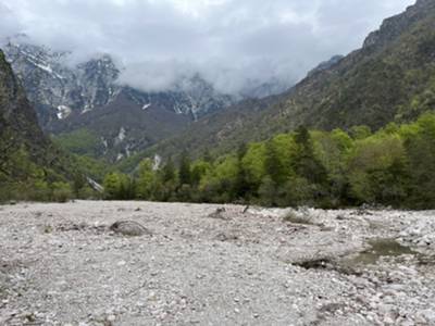 Vista su alta Val Prescudin dal secondo guado