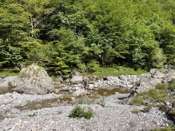 confluenza del Fosso del Tenciòn nel torrente Meduna