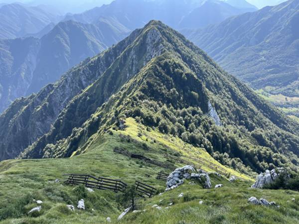 rientro alla forcella della Corona Alta