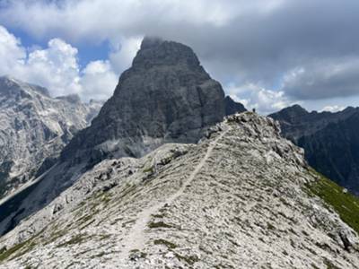 cresta in direzione della forcella della Spalla