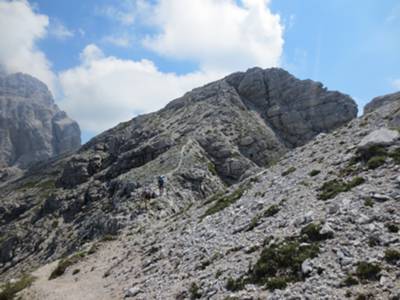 cresta panoramica in direzione della Spalla del Duranno