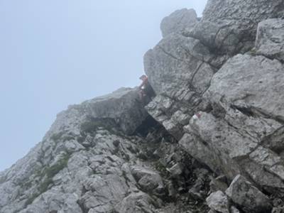 passaggio complesso in discesa: vista dal basso