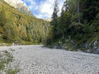 imbocco del sentiero presso bivio tra CAI 376 e CAI 398 