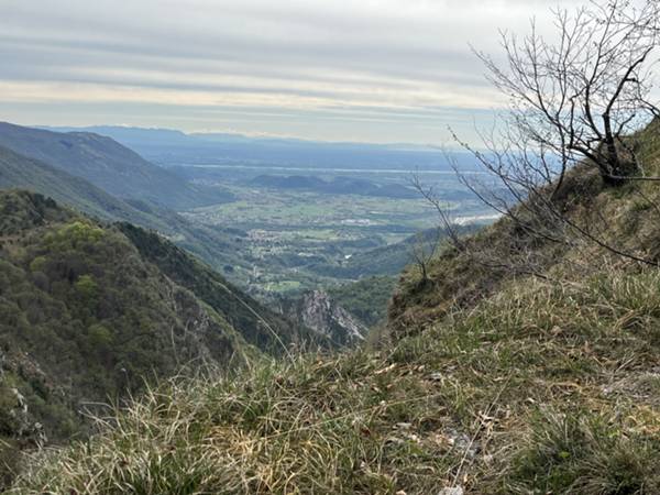 vista dalla canalina di risalita alla forcella del Von