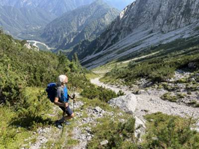 nostra via di salita della parte superiore del Gravon dai Saltz