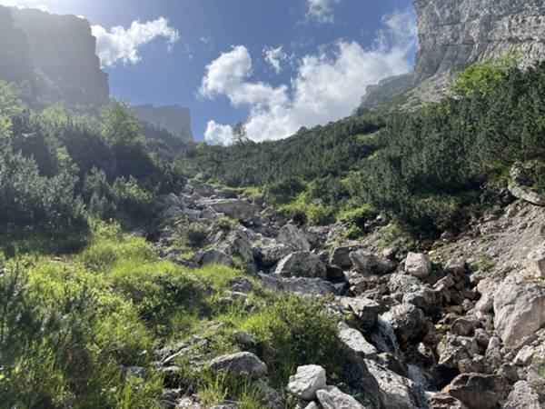 ed iniziare la risalita del torrente