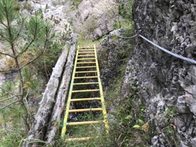 comoda scala orizzontale che ci evita un passaggio con saltino