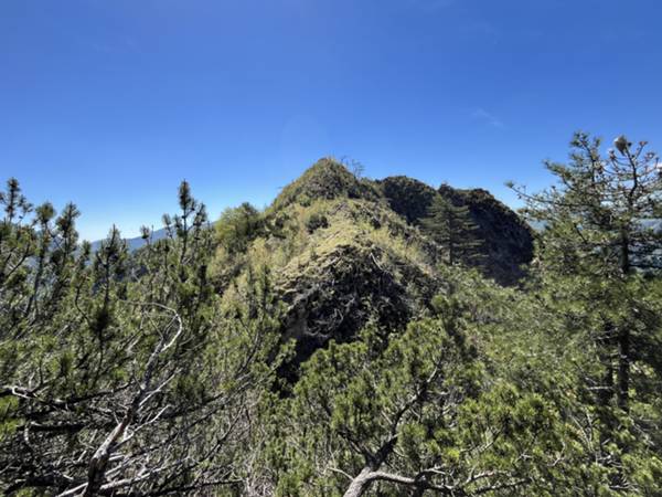 arrivo al salto nei pressi della forcella 1120m (bruciacchiata)