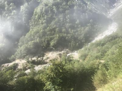 parte alta strada val Feron