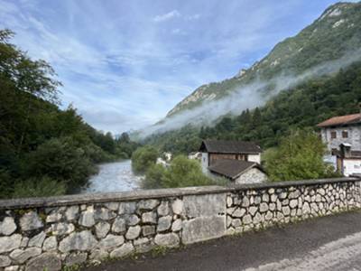 Lesis: il Cellina dal ponte nei pressi del parcheggio di partenza