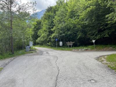 punto di partenza alla fine della val Pentina