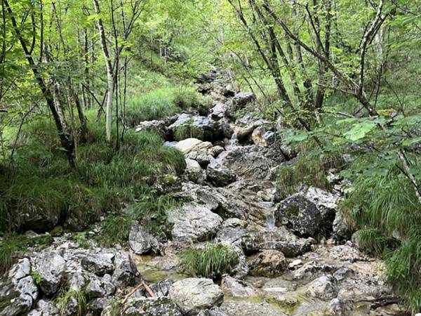 attraversiamo numerosi affluenti del torrente Meduna