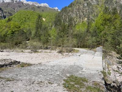 guado sull'affluente del torrente Tasseit