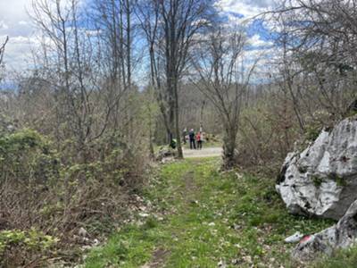 Chiusura dell'anello all'incorcio con la strada sterrata