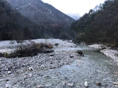 attraversamento del torrente Prescudin nei pressi dell'inizio del sentiero