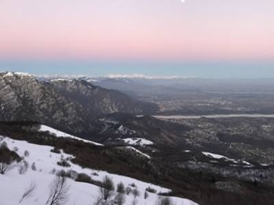 vista Est dalla cima Pala d'Altei 