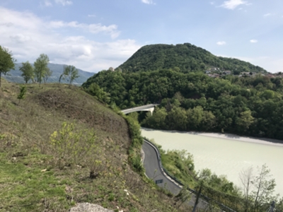 ponte di Pinzano da Ossario Militare Germanico di Col Pion