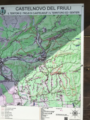 mappa sentieri Castelnovo del Friuli