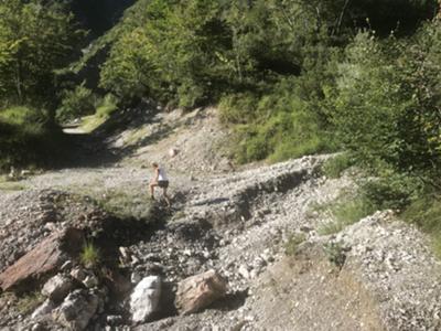 parte alta strada val Feron