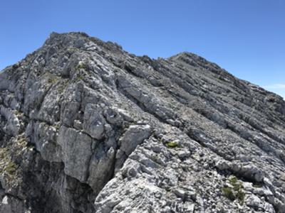 Cresta di discesa lungo versante Nord