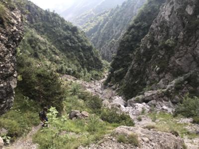 Torrente da li Pales - fine acqua circa a quota 700 metri