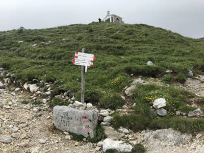 Bivio nei pressi della Chiesetta sopra laghi d'Olbe