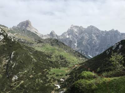 Traccia di salita da forcella Lodina